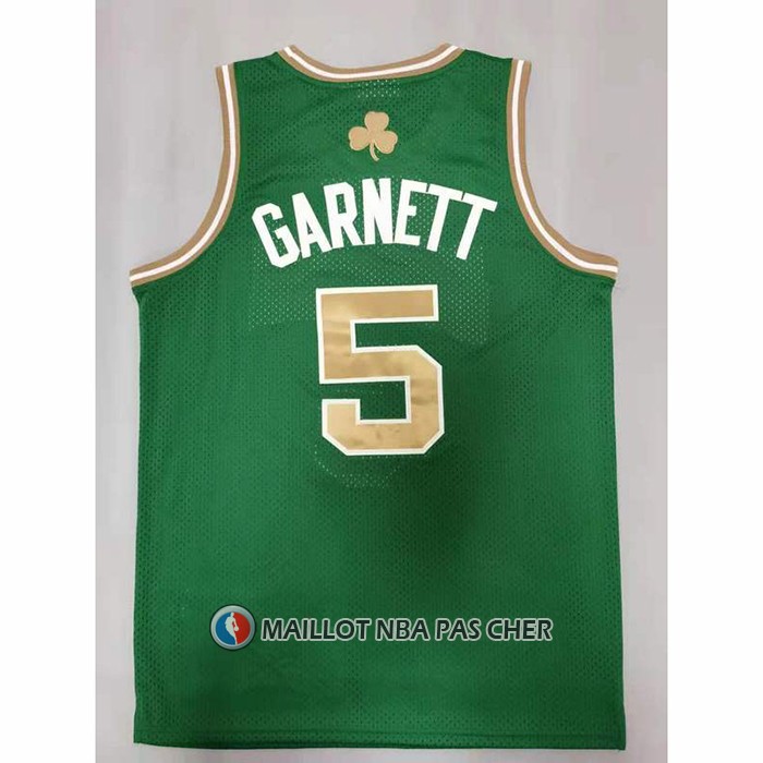 Maillot Boston Celtics Kevin Garnett NO 5 Mitchell & Ness 2007-08 Vert
